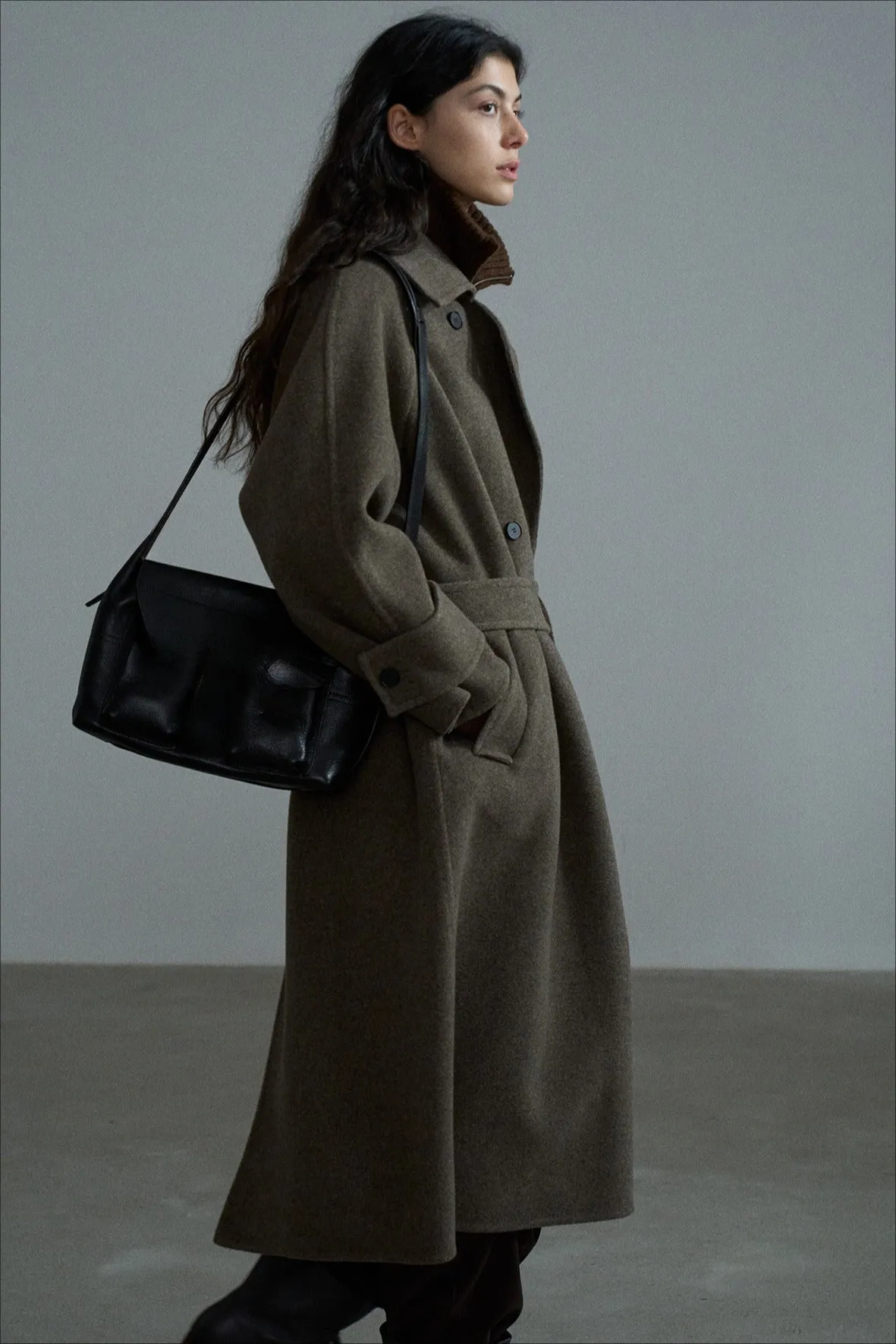 100% wool double-sided fabric classic coat | 2 color