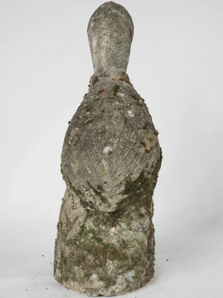 1950s French Concrete Garden Sculpture – Crane or Pelican 17¼"