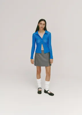 All-Day Miniskirt ~ Grey Pinstripe