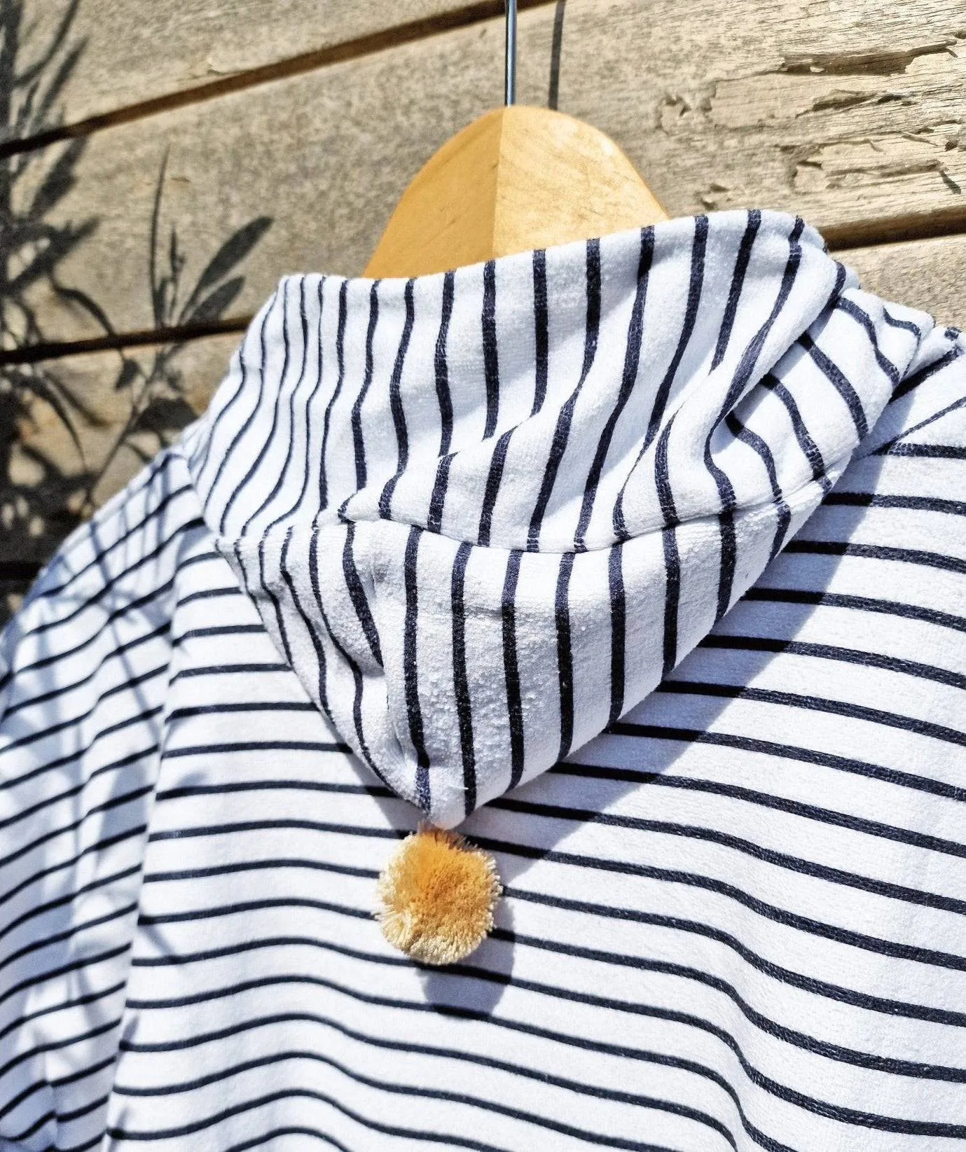 Bath & Beach Poncho - Breton Stripes