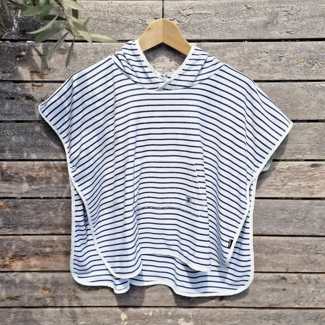 Bath & Beach Poncho - Breton Stripes