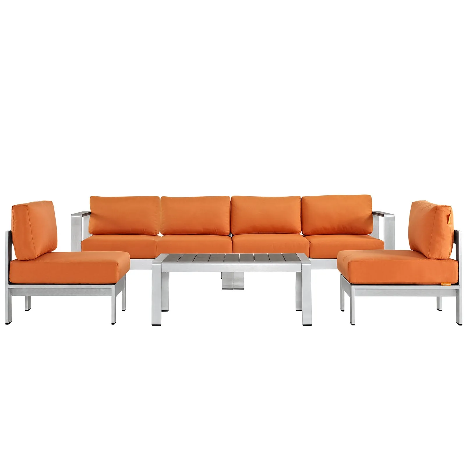 Coast 5 Piece Outdoor Patio Aluminum Sofa Set