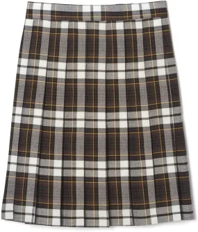 Girls Brown / Gold Plaid Pleated Skirt SV9002-H1 French Toast Uniforms <br> Sizes 4 - 18