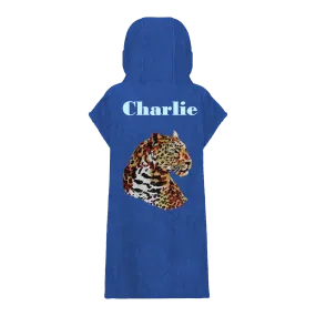 Green Eyed Leopard Beach Robe