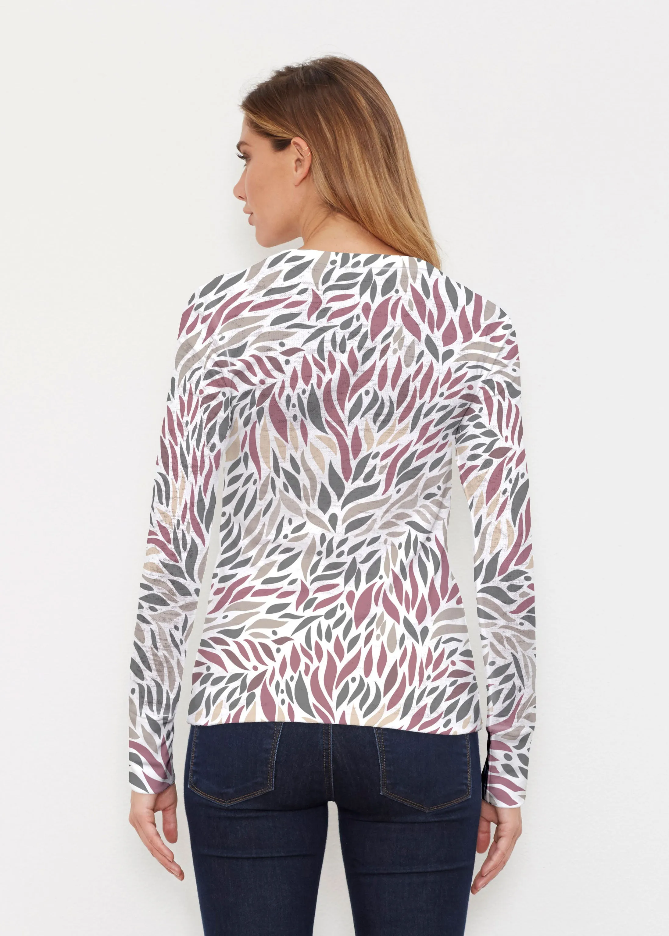 Hotsy Totsy Wine (8144) ~ Thermal Long Sleeve Crew Shirt