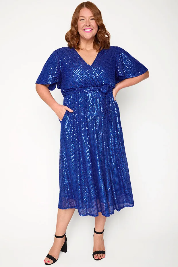 Lover Cobalt Sequin Dress