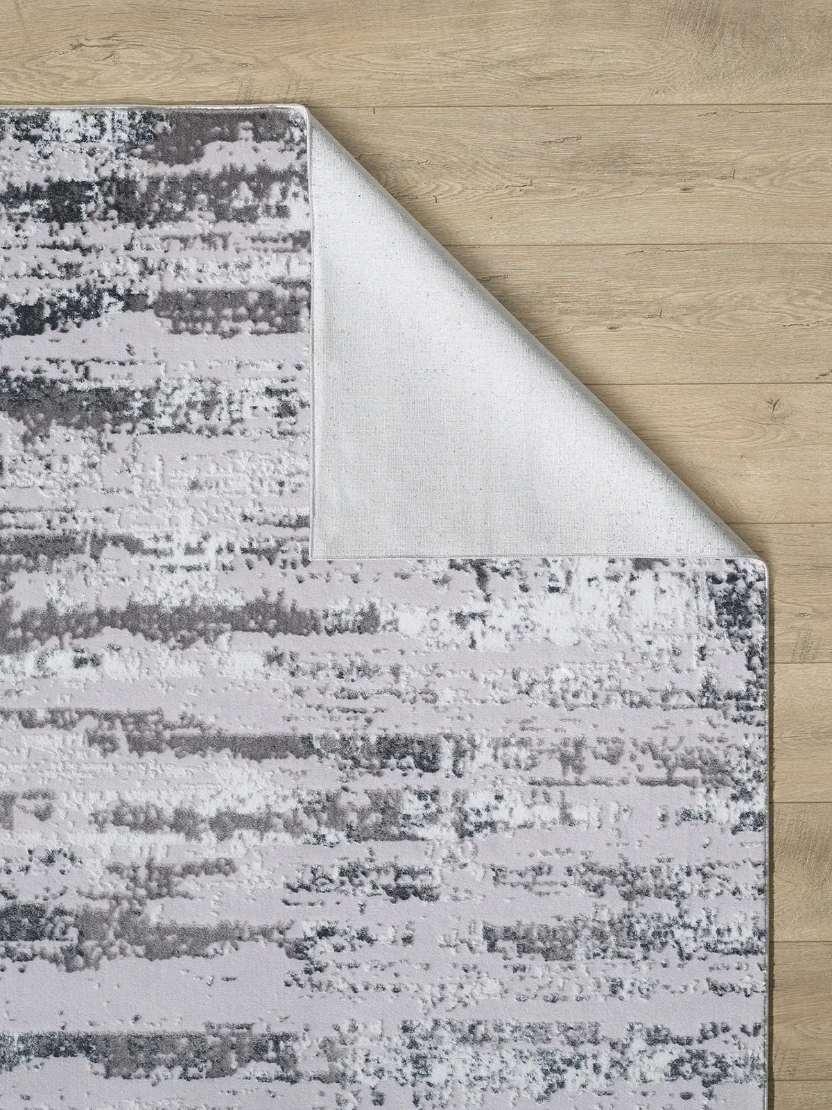 Milano Collection Manhattan Silver Woven Area Rug 7.8x10.5