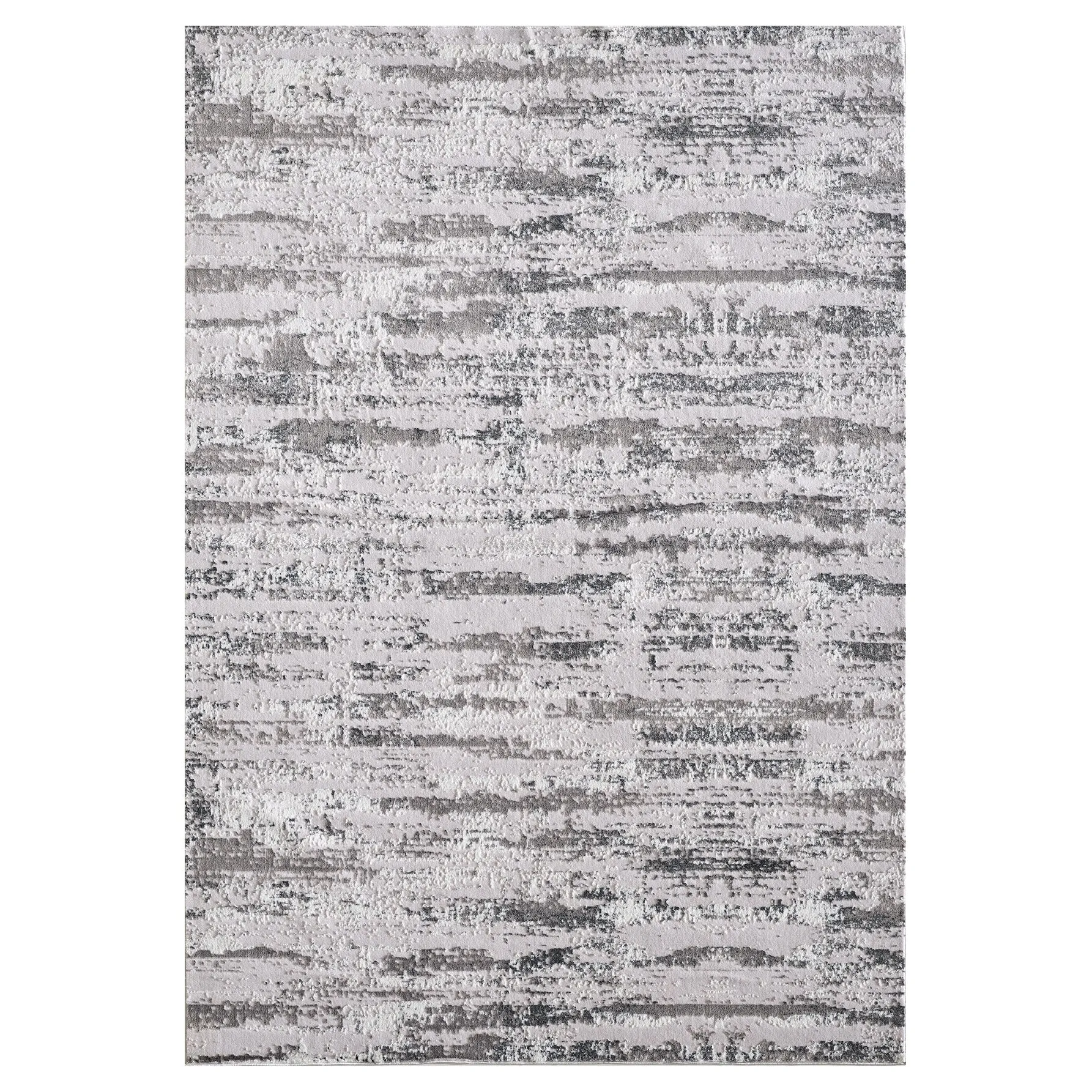 Milano Collection Manhattan Silver Woven Area Rug 7.8x10.5