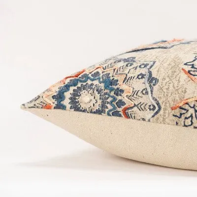 New - 20"x20" Oversize Abstract Polyester Filled Square Throw Pillow Blue - Rizzy Home
