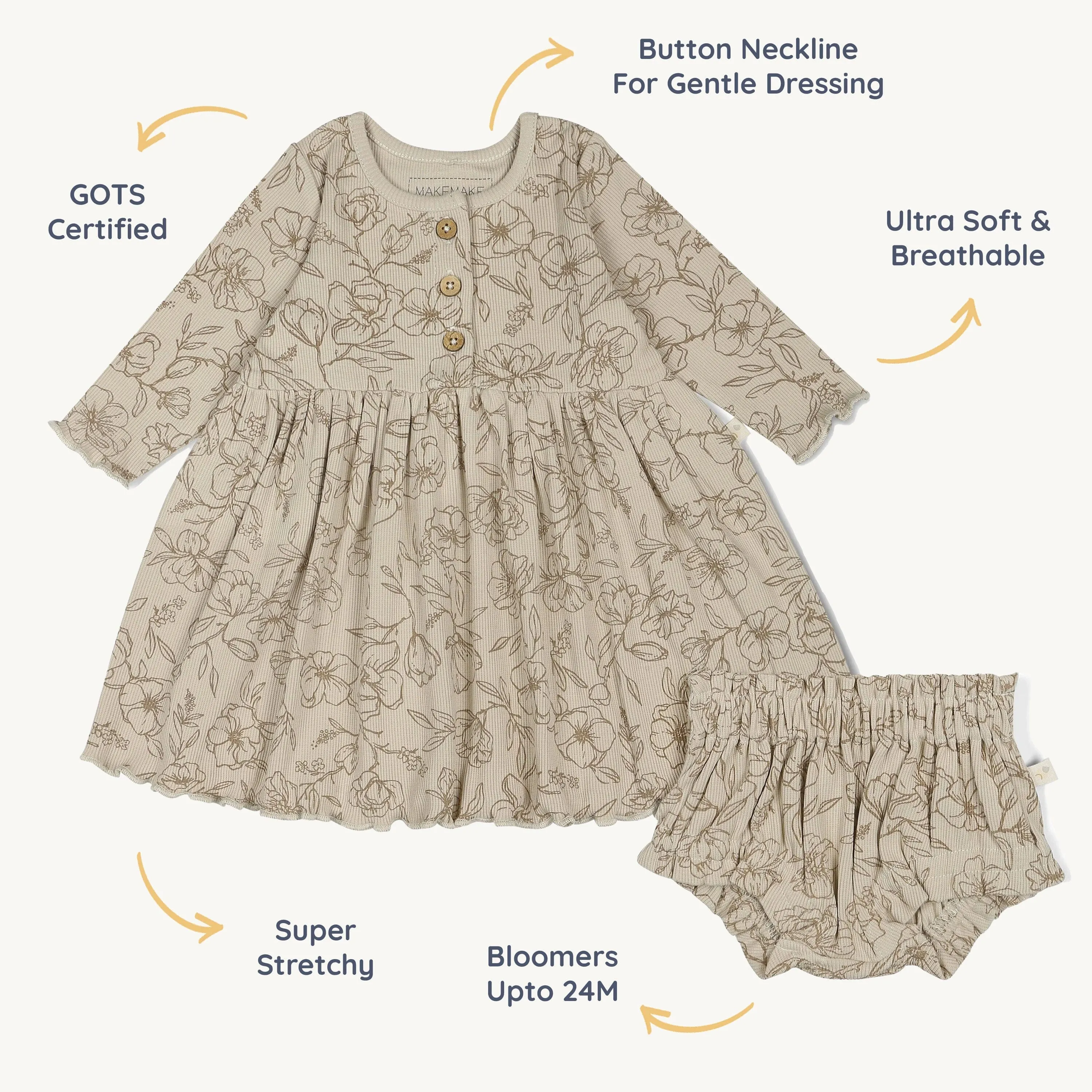 Organic Twirl Dress | Vintage Bloom