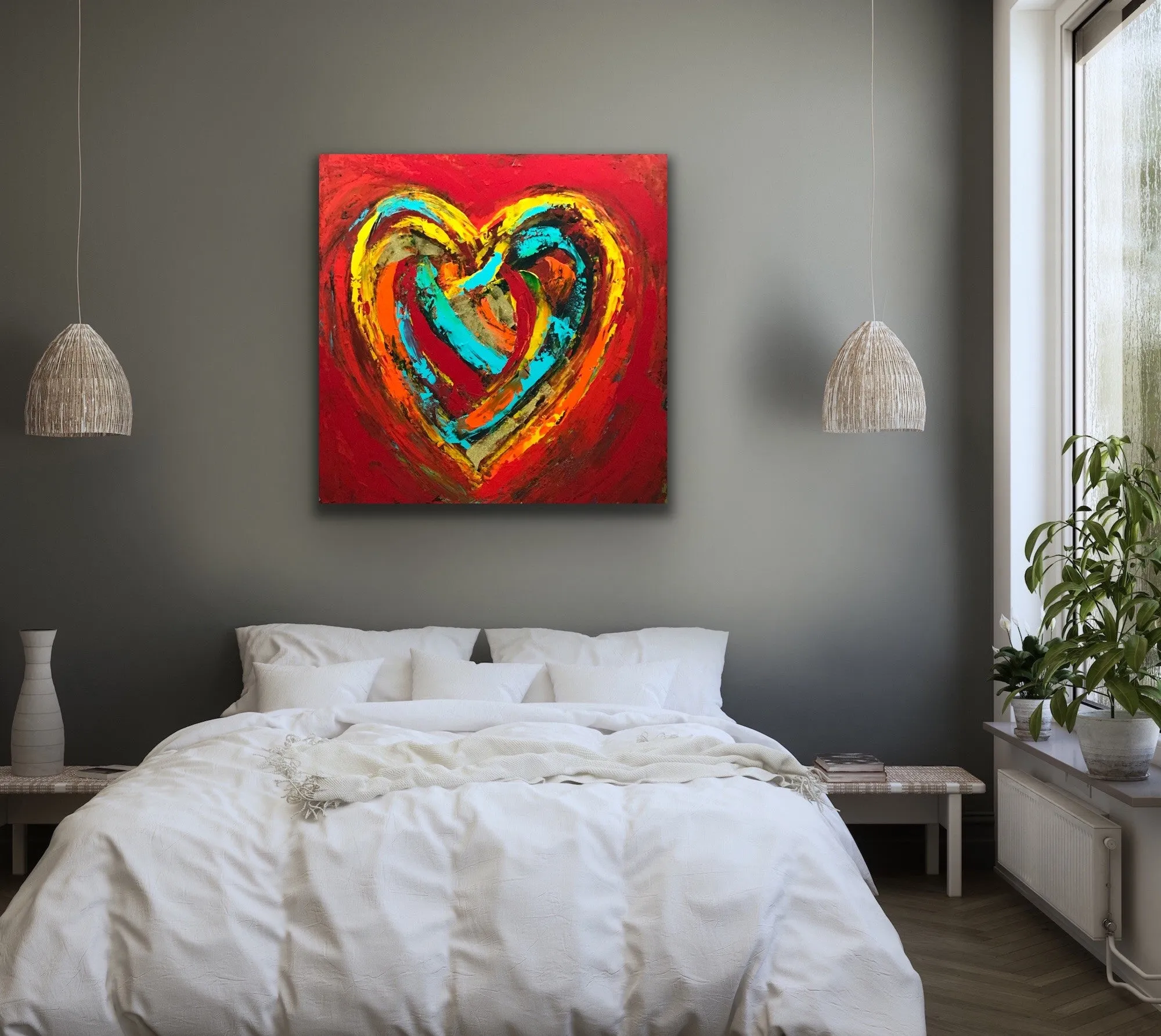 "Hearts Entwined" Original Painting on Canvas "SOLD"