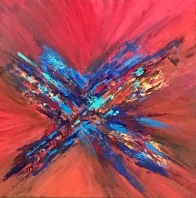 "Starburst" Original Acrylic Artwork on Canvas "SOLD"