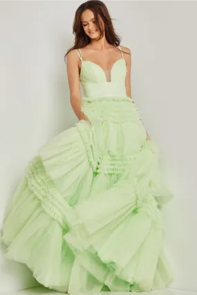 Sleeveless A-line Tiered Gown by Jovani 38477