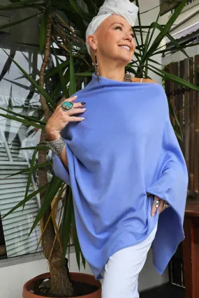 Zura Poncho Cashmere Blend lilac and purple