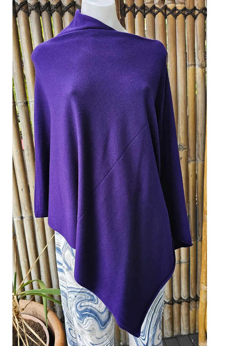 Zura Poncho Cashmere Feel Wool Super Soft - Oz Resort